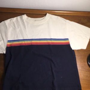 Rainbow 70s stripe brandy Melville t-shirt
